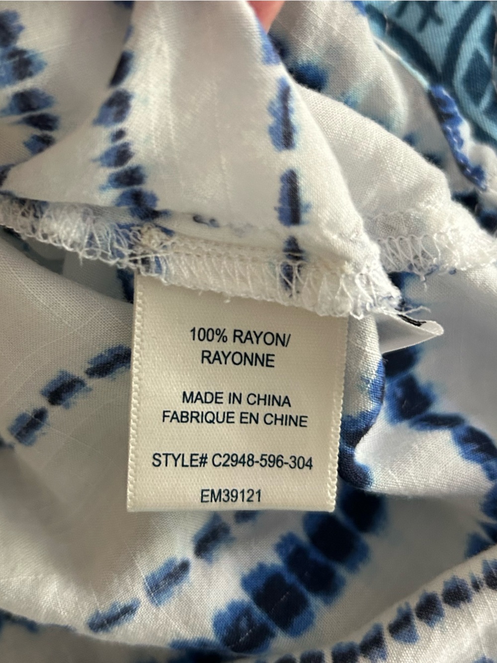cloth & stone White Button-Front Shirt with Navy Stripe Pattern - Picture 5 of 5